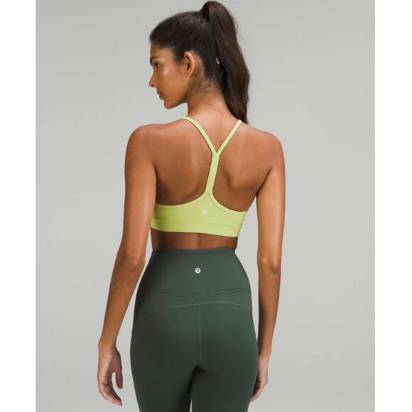 (4) NWT $68 Lululemon Flow Y Nulu Bra *Light Support, A–C Cups Wasabi - Picture 5 of 8